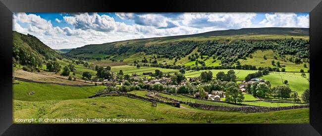 Starbotton village Wharfedale. Framed Print by Chris North