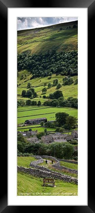 Starbotton Fells Framed Mounted Print by Chris North