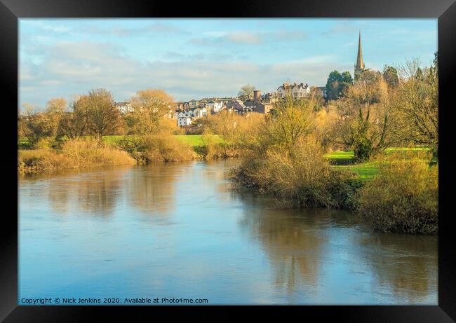 The River Wye at Ross on Wye Herefordshire Framed Print by Nick Jenkins