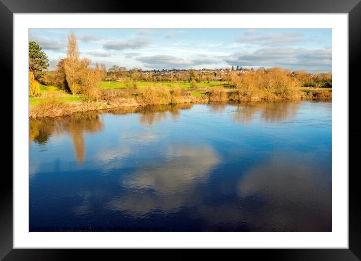The River Wye at Ross on Wye Herefordshire Framed Mounted Print by Nick Jenkins