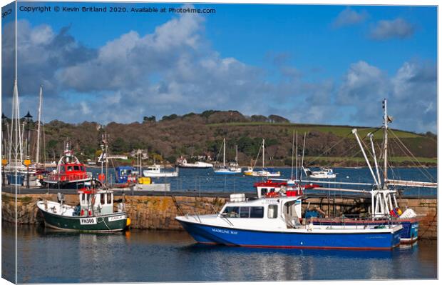  Falmouth working boats Canvas Print by Kevin Britland