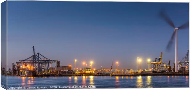 Tilbury Container Port Canvas Print by James Rowland