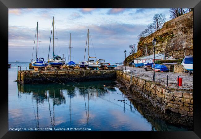 Boats Laid Up for Winter Framed Print by Ken Hunter