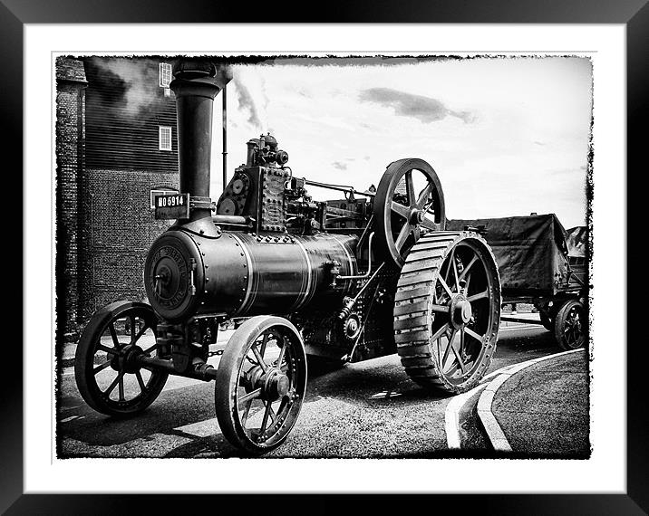 Steam Traction Engine Framed Mounted Print by peter tachauer