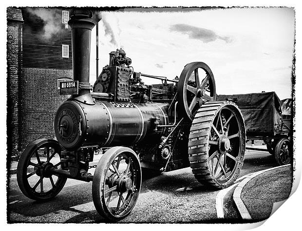 Steam Traction Engine Print by peter tachauer