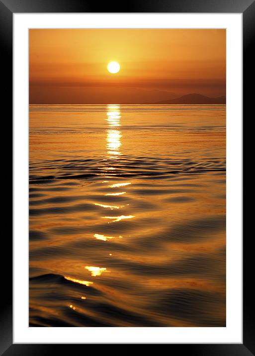 Great Barrier Reef Sunset, Australia Framed Mounted Print by David McLean