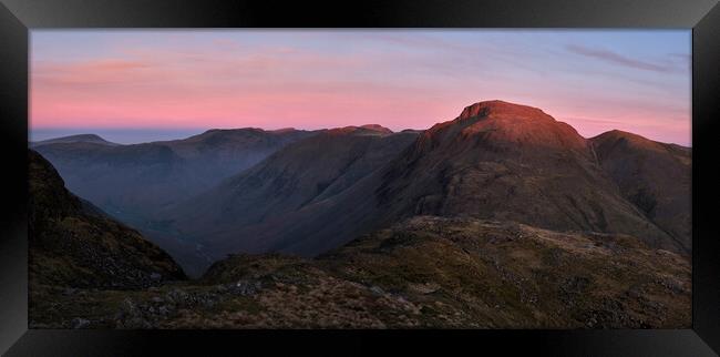 Sunrise over Great Gable, The Lake District Framed Print by Dan Ward