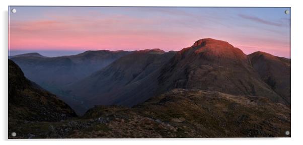 Sunrise over Great Gable, The Lake District Acrylic by Dan Ward