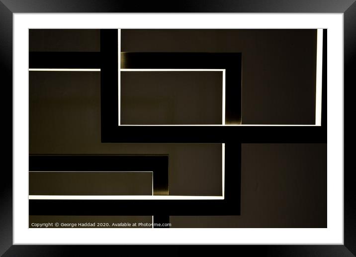 Abstract Lines Framed Mounted Print by George Haddad