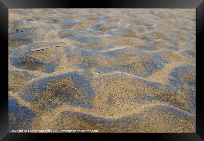 Sand Shapes Framed Print by George Haddad