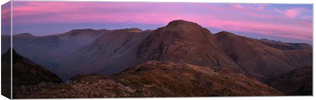 Sunrise over Great Gable, The Lake District Canvas Print by Dan Ward