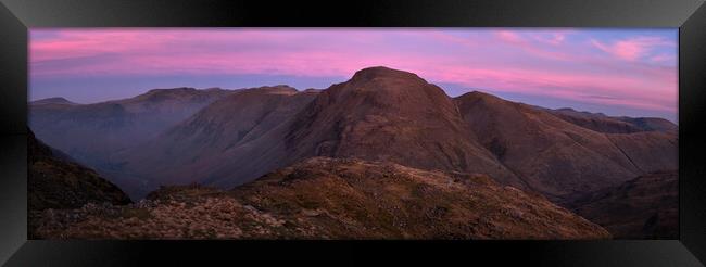 Sunrise over Great Gable, The Lake District Framed Print by Dan Ward