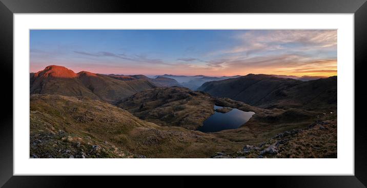 Sunrise over Sprinkling Tarn, The Lake District Framed Mounted Print by Dan Ward