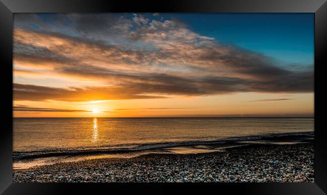 Sunrise English Channel Framed Print by Paul Tyzack