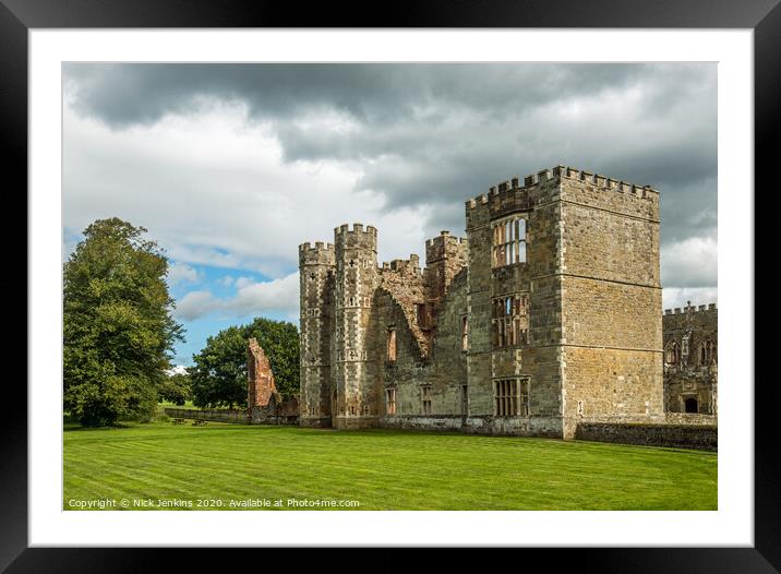 Cowdray Castle in the town of Midhurst West Sussex Framed Mounted Print by Nick Jenkins
