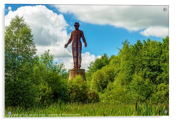 The Guardian Six Bells Colliery Abertillery in sou Acrylic by Nick Jenkins