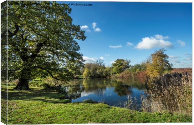 Autumn colour at Hatchlands in Surrey Canvas Print by Kevin White
