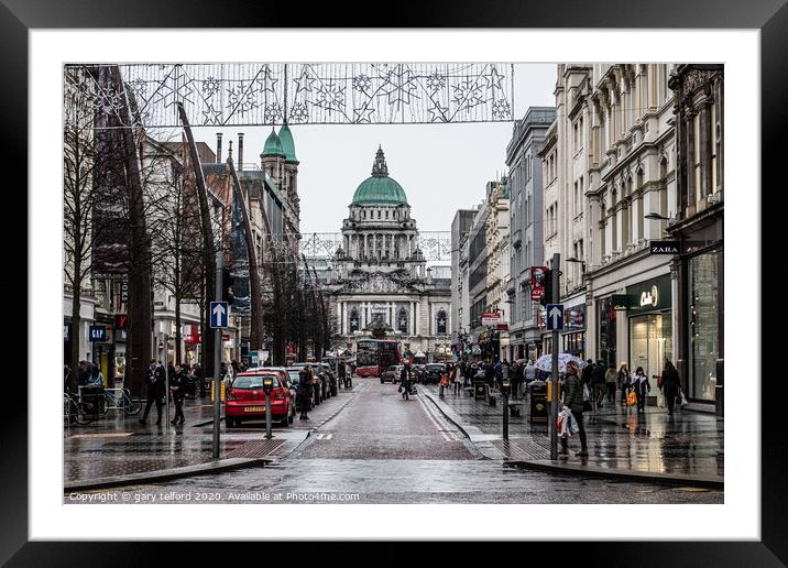 Belfast city hall Framed Mounted Print by gary telford
