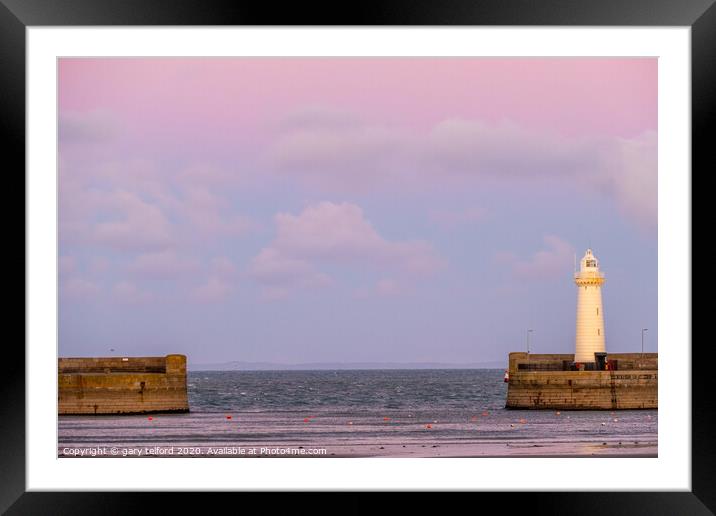Donaghadee lighthouse Framed Mounted Print by gary telford