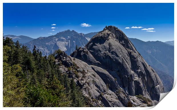 Moro rock, Sequoia National Park Print by Wendy Williams CPAGB