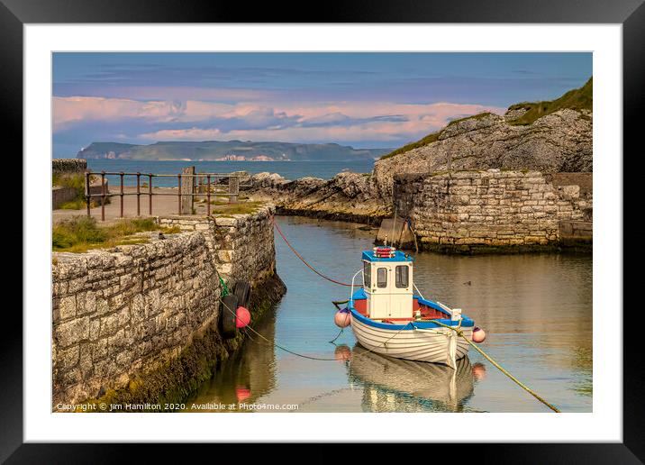 Ballintoy Harbour Framed Mounted Print by jim Hamilton