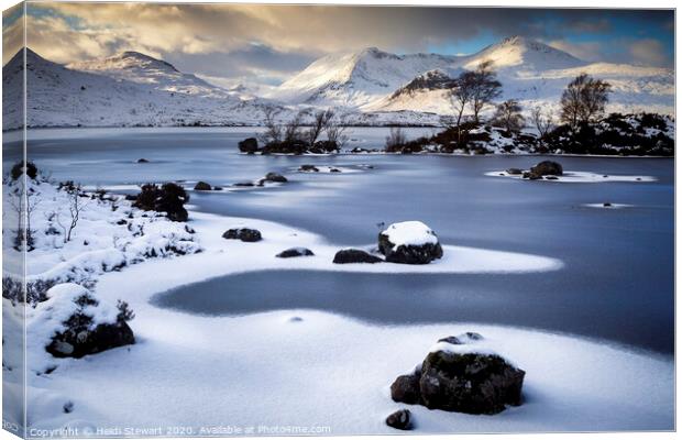 Lochan na h Achlaise, Rannoch Moor Canvas Print by Heidi Stewart