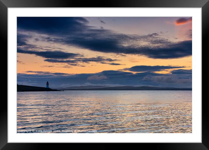 Glittering Loch Indaal Sunrise Framed Mounted Print by Kasia Design