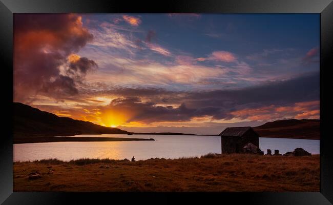 Devoke Water  Sunset, Cumbria Framed Print by Maggie McCall