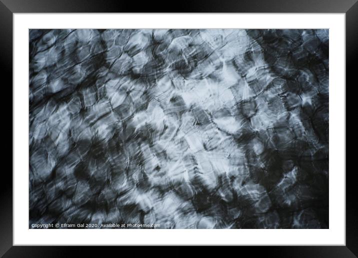 Abstract water texture Framed Mounted Print by Efraim Gal