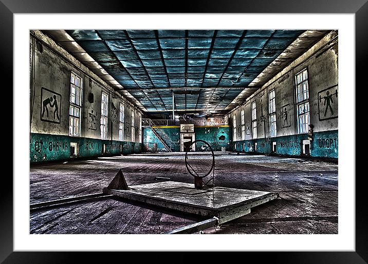 Soviet basketball hall Framed Mounted Print by Nathan Wright