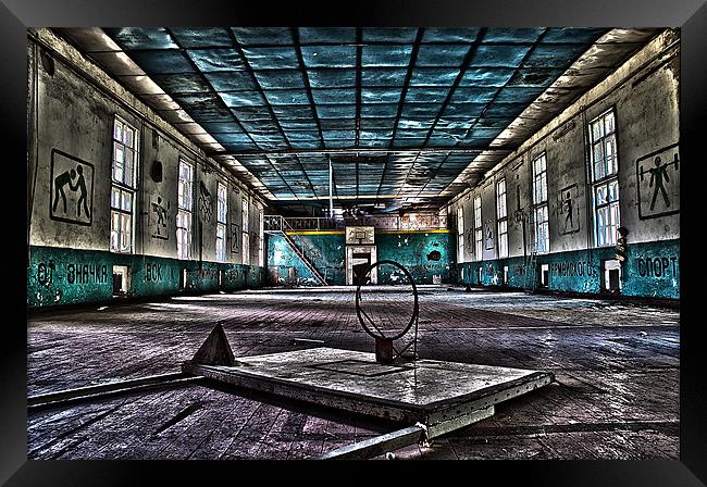 Soviet basketball hall Framed Print by Nathan Wright