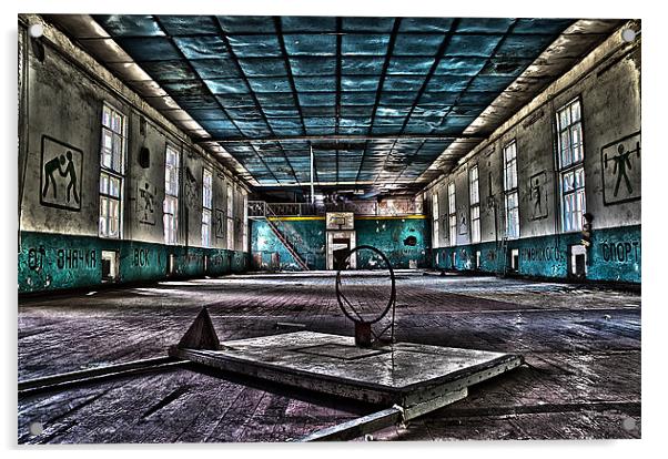 Soviet basketball hall Acrylic by Nathan Wright