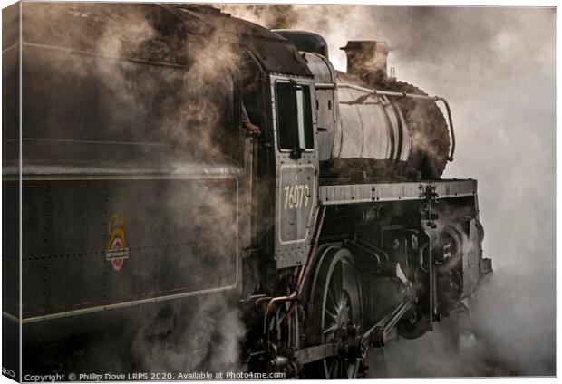 The train now leaving Grosmont Station. Canvas Print by Phillip Dove LRPS