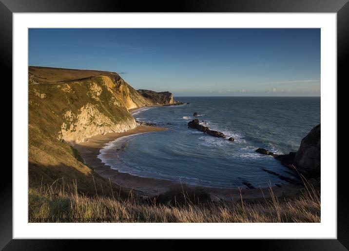 Man O'War Bay, Jurassic Coast. Dorset Framed Mounted Print by Paddy Art