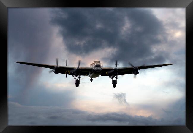 Lancaster Bomber Returns Framed Print by J Biggadike