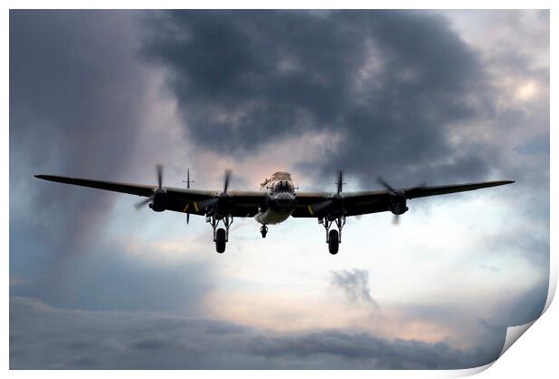 Lancaster Bomber Returns Print by J Biggadike