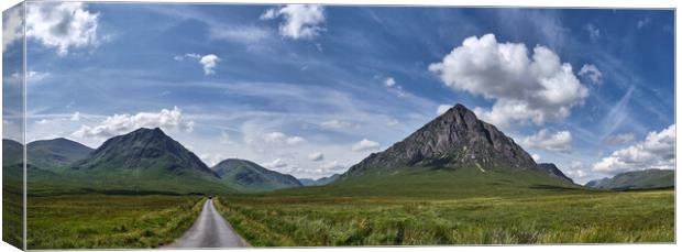 The road to Glen Etive, Scottish highlands Canvas Print by Dan Ward