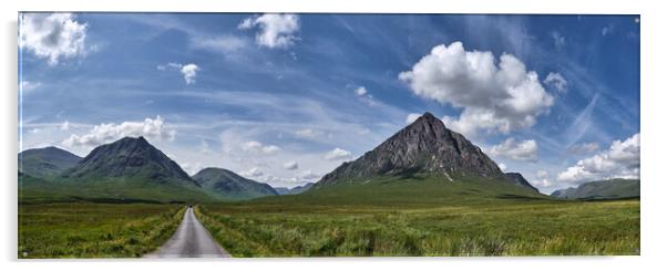 The road to Glen Etive, Scottish highlands Acrylic by Dan Ward