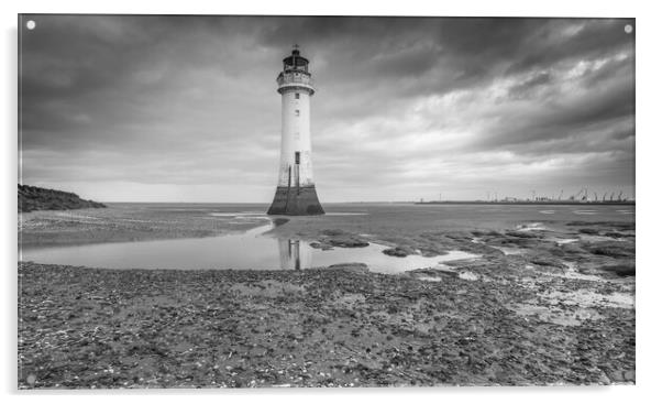 New Brighton lighthouse Acrylic by Jonathon barnett