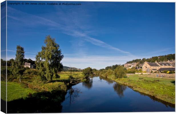 The River Coquet at Rothbury in Northumberland Canvas Print by Jim Jones