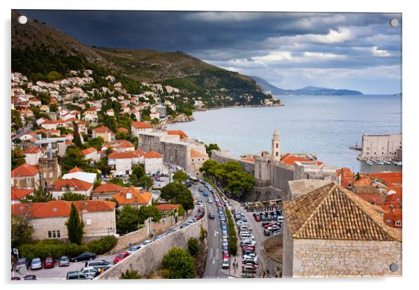 City of Dubrovnik Cityscape Acrylic by Artur Bogacki