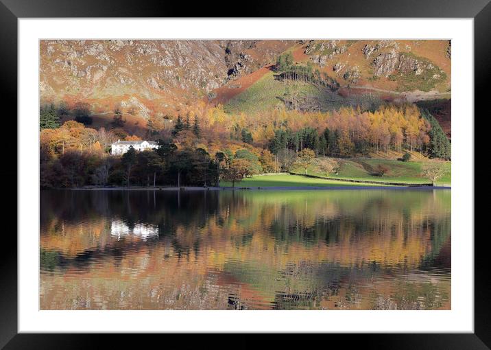 Lake Buttermere in the Lake District Framed Mounted Print by MIKE HUTTON