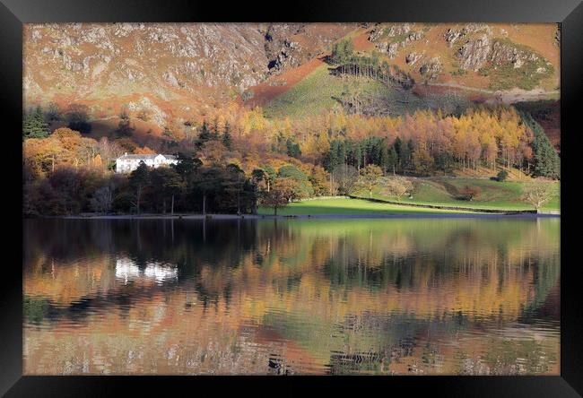 Lake Buttermere in the Lake District Framed Print by MIKE HUTTON
