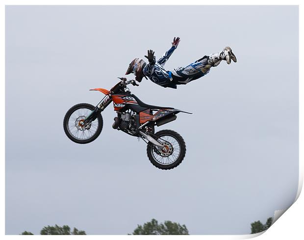 Freestyle stunt show Print by Sam Smith