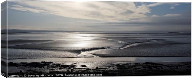 Morecambe bay from Arnside Canvas Print by Beverley Middleton