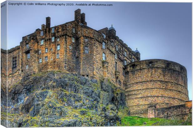 Edinburgh Castle On A Winters Day Canvas Print by Colin Williams Photography