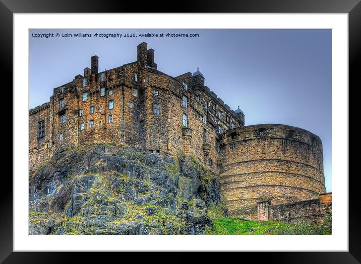 Edinburgh Castle On A Winters Day Framed Mounted Print by Colin Williams Photography
