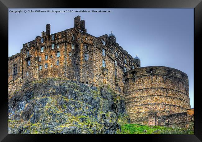 Edinburgh Castle On A Winters Day Framed Print by Colin Williams Photography