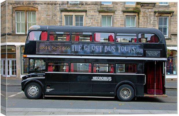  The Edinburgh Ghost Bus Canvas Print by Colin Williams Photography