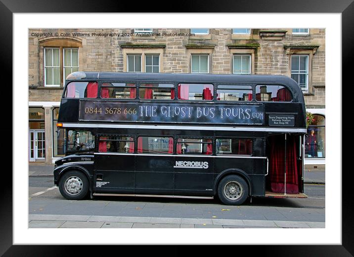  The Edinburgh Ghost Bus Framed Mounted Print by Colin Williams Photography